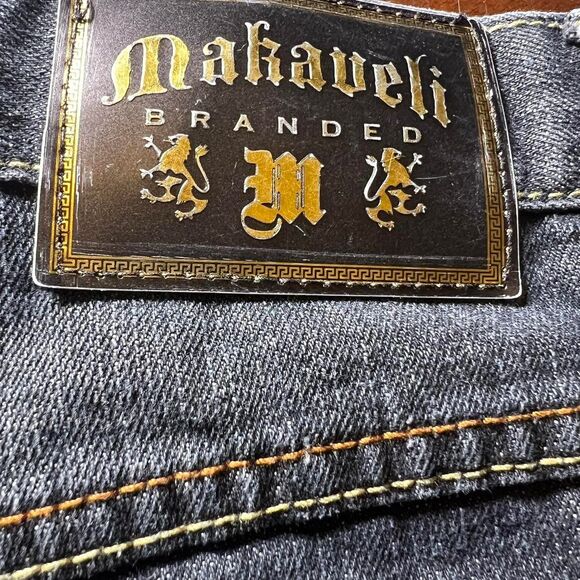 Makavelic Dark Wash Blue Jeans Men's 42x32 - Picture 6 of 6
